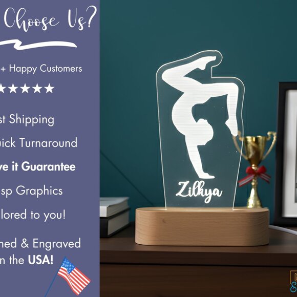 Custom Ballet LED Night Light – Elegant Gift for Dance Lovers - Picture 4 of 8